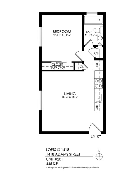 1418 Adams Street Studio-1 Bed Apartment for Rent - Photo Gallery 10